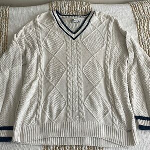 White crochet sweater from hollister